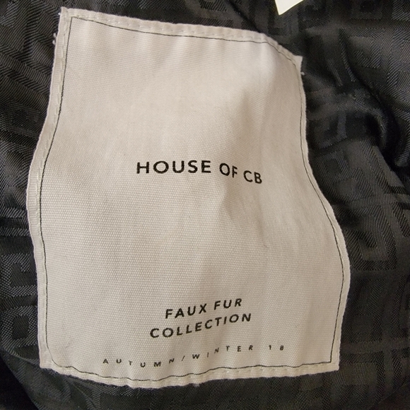 House of CB XS Faux Fur Long Coat Teddy Black Cozy Whimsygoth Fairygrunge Winter - Picture 9 of 10